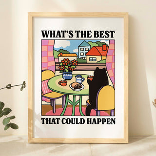 'Best that could happen' Summer Cat Print