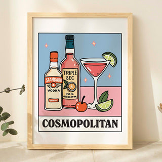 'Cosmopolitan' Recipe Cocktail Print