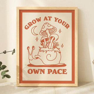 'At Your Own Pace' Snail Print