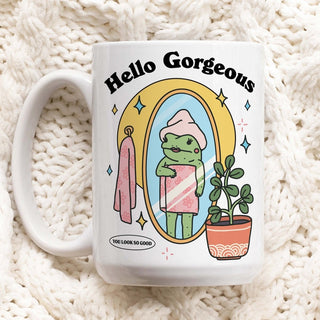 'Hello Gorgeous' Frog Mug