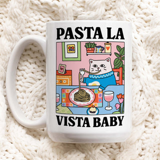 'Pasta La Vista Baby' Cat Mug