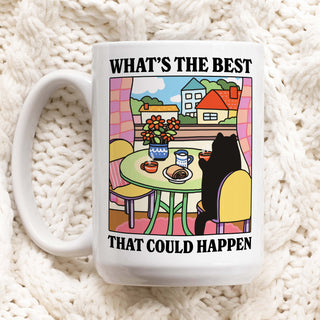 'What's The Best That Could Happen' Cat Mug