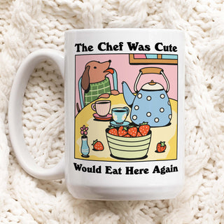'The Chef Was Cute' Dog Mug